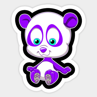 Purple Panda Sticker